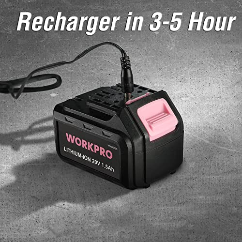 WORKPRO 20V Lithium-ion Drill Driver Replacement Charger Cord W004532A