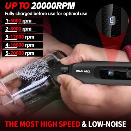 3.7V Cordless Rotary Tool Kit with LED Light - 5 Speed, Li-ion Battery, 70 Accessories