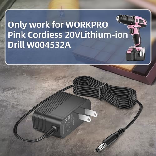 WORKPRO 21.5V Charger for Pink Cordless Drill Driver