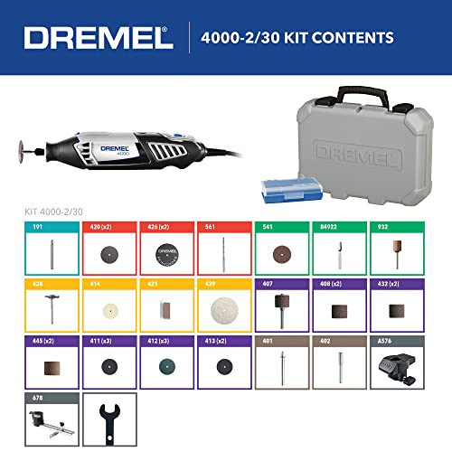Dremel 4000-2/30 Rotary Tool Kit for DIY Projects