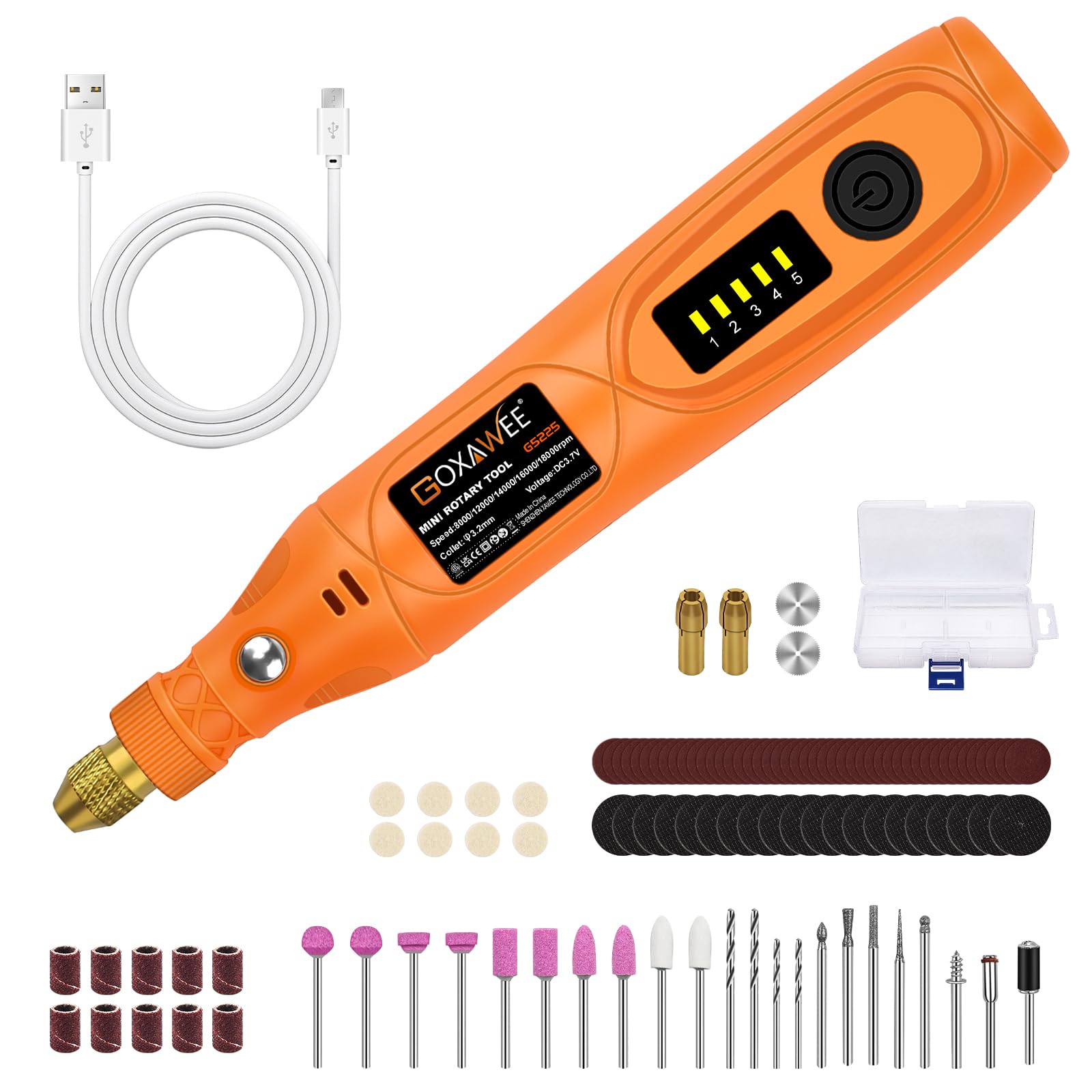 Mini Cordless Rotary Tool Kit with 105 Accessories